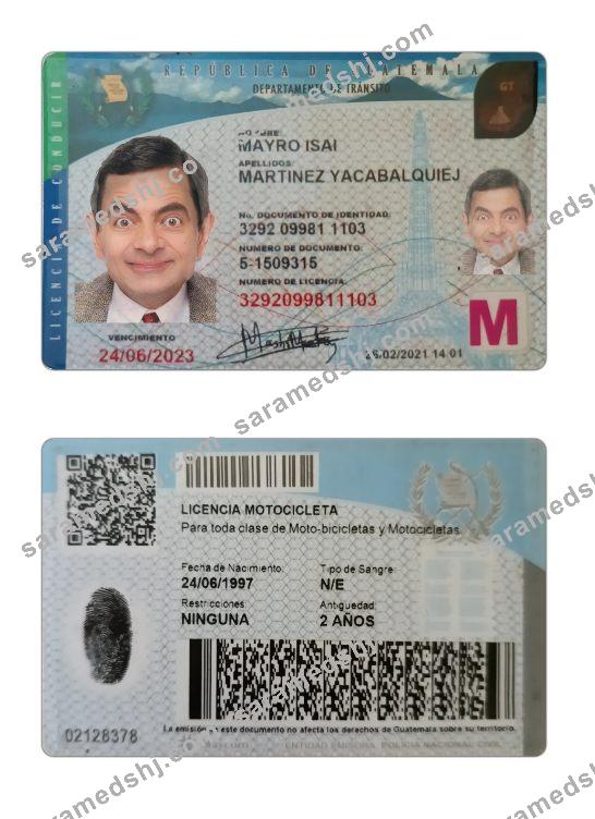 Guatemala driving license 2021-present